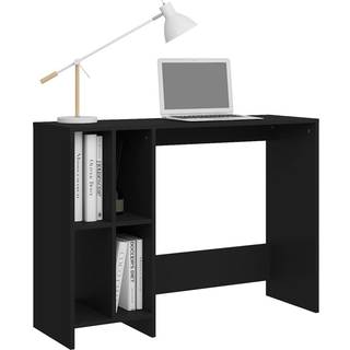 skrivebord 102,5x35x75 cm konstrueret træ hvid højglans
