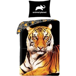 Animal Planet Tiger Sengetøj + Rygsæk - 100 Procent Bomuld