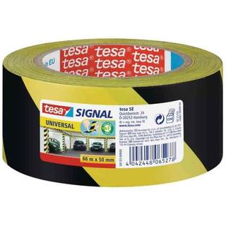 Tesa Universal advarselstape 50mmx66m 52my gul/sort