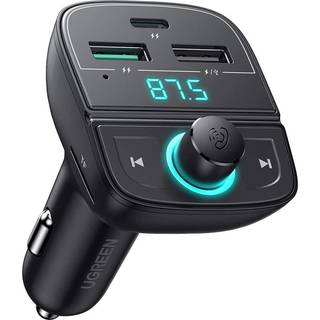 Ugreen Bluetooth FM-sender / Biloplader 2x USB-A, 1x USB-C