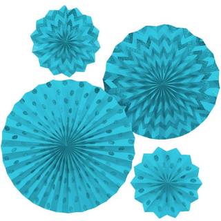 Fächer Deko Set Türkis