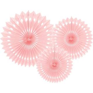 3 stk. Rosetter Lyserød 20-30 cm – Tilføj elegance til festen med farve og flair