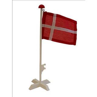 Bordflag, træ/stof, Dannebrog, H30 cm, 1 stk.