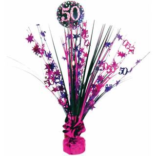 50 års fødselsdag borddekoration - Pink