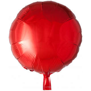 Rød folieballon, rund