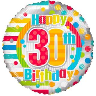 30 års folieballoner 18"