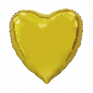 Kæmpe Hjerte Folieballon Guld 92 cm