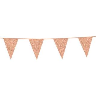 6 m. Vimpler med glitter rose guld flag