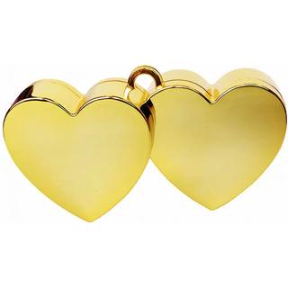 1 stk Ballonvægte Metallic guld hjerter - 160g
