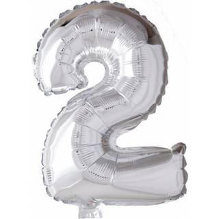 Folie tal ballon 2 sølv, 102 cm