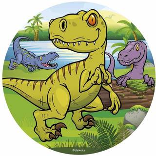 Vaffelpapir Dinosaurer sukkerfri Ø16 cm