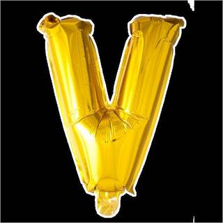 Folie ballon V, guld 41 cm