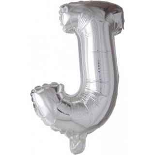 Folie ballon J, sølv 41 cm