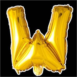 Folie ballon W, guld 41 cm