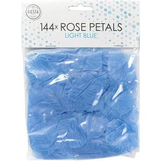 Lyseblå rosenblade 144 stk.