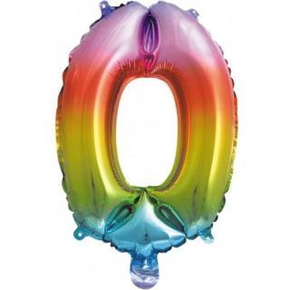 Folie tal ballon 0 regnbue, 41 cm