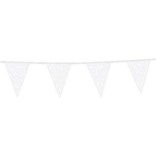 6 m. Vimpler med glitter hvide flag
