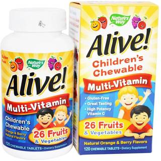 Nature's Way – Alive! Kids Tygge Multivitamin 120 stk