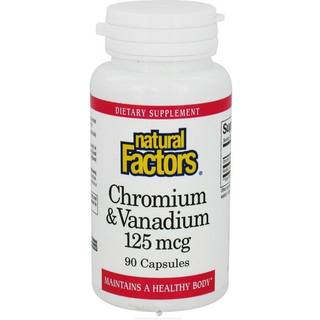 Natural Factors – Chrom & Vanadium 125 mcg, 90 kapsler