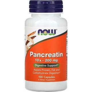NOW Foods Pancreatin 10X 200 mg kapsler
