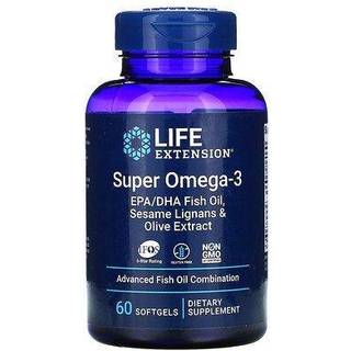 Super Omega-3 EPA/DHA med sesamlignaner og olivenekstrakt - 60 softgels