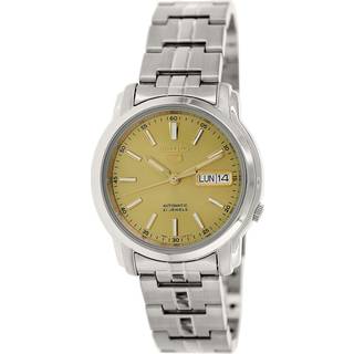 Seiko 5 Automatic Gold Dial Stainless Steel Bracelet Men's Watch SNKL81K1