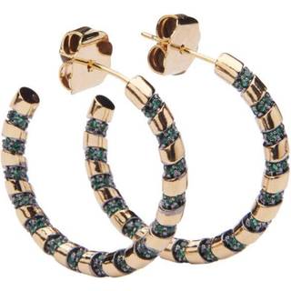 Pico Kate Crystal Green Øreringe Forgyldt Messing M01019-Green - Dame - Brass