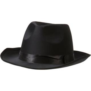 Sort gangsterhat - One size