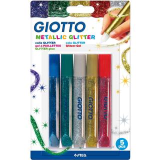 Giotto Decor Glitterlim Metallic, 5 stk Giotto Decor Glitterlim Metallic, 5 stk Pakke med 5 assorterede farver glitterlim med metallisk effekt.