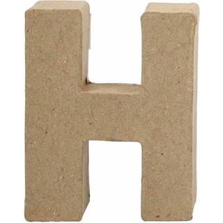 Håndlavet Bogstav H i Papmaché - 10 cm Dekoration