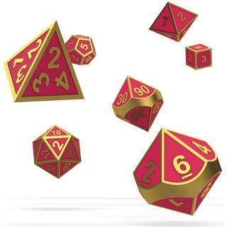 Oakie Doakie Dice RPG Set Metal Glow in the Dark - Golden Princess (7)