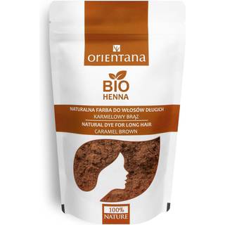 Orientana Bio Henna Natural Dye Permanent hårfarve Skygge Caramel Brown 100 g - 100 g