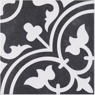 Marockanskt Klinker Alhambra Svart-Vit 25x25 cm