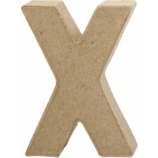 Håndlavet Bogstav X i Papmaché - 10 cm