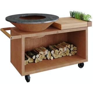 OFYR Grill Island Corten 100 PRO Teak Wood