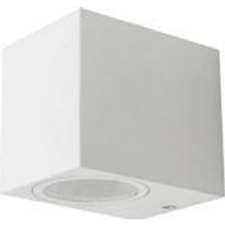 1-vejs væglampe GU10 - firkantet, hvid, aluminium, IP44