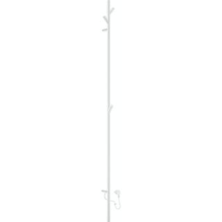 Smedbo DRY håndklædetørrer med knager, Mat hvid - 107 x 1720 mm