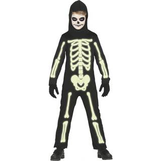 Fiestas Guirca Kostume Skelet Glow In The Dark