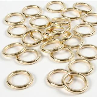 Guld Plastringe 15 mm - 25 stk. til Kreative Projekter