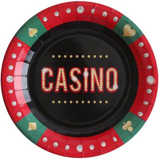 Casino paptallerkner 10 stk.