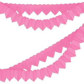 Hjerte guirlande, rosa 2 stk