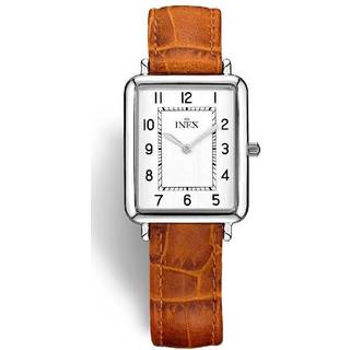 INEX DAME STÅL M BRUN CROCO GRAIN REM