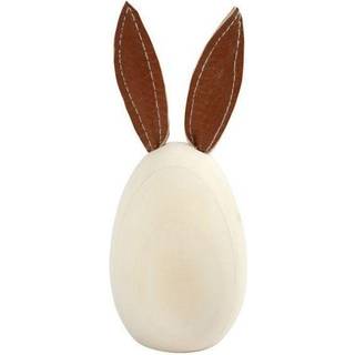 Hare, 13 cm 1 stk. hare Materiale: lyst poppeltræ og imiteret læder Højde: 13 cm Diameter: 6 cm.