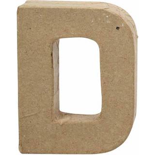 Håndlavet Bogstav D i Papmaché - 10 cm
