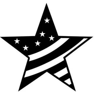 Stencil Big Star with Stripes 30 x 30cm