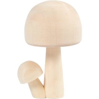 Elegante paddehatte i lyst træ - 8,5 cm høj