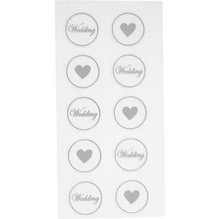 Hjerte Stickers til Bryllup - 2 Assorterede Ark