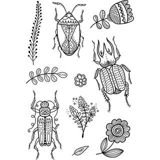 Silikonestempler med Insekter - 11x15,5 cm