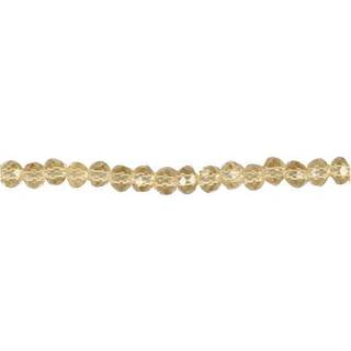 Gule facetperler 4 mm, 45 stk. til smykkefremstilling