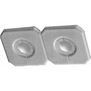 Purus Duo-Täck Dækplade til dobbeltrør, delelige, hvide For rør dør. 15-22 mm
